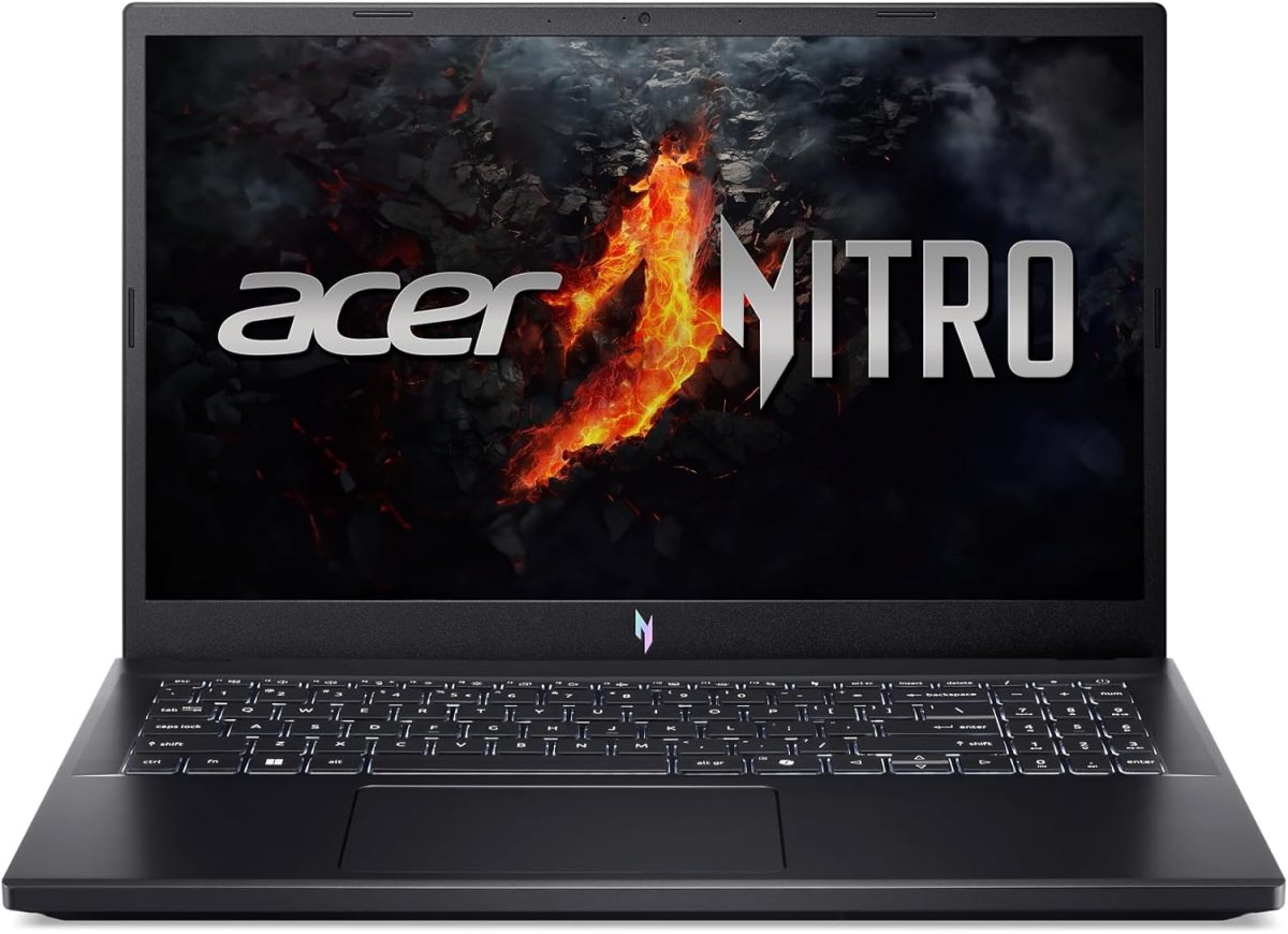 ايسر لابتوب العاب نيترو في بمعالج AMD رايزن 5 7535HS سداسي النواة وبطاقة رسومات انفيديا جيفورس RTX 4050 وشاشة 15.6 انش FHD IPS 144Hz وDDR5 8GB وSSD 512GB وواي فاي 6 وكيبورد باضاءة خلفية ANV15-41-R5N6