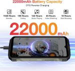 ⁦دوجي جوال في ماكس برو 5G متين 22000mAh 32GB+512GB/TF 2TB، اندرويد 14، 108MP+20MP، شاشة 6.55 انش FHD+120Hz IPS، مقاوم للماء IP68/IP69K، ان اف سي/التعرف على الوجه/واي فاي 6⁩ - الصورة ⁦2⁩