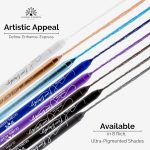 ⁦قلم تحديد عيون جل مقاوم للماء بطرف ملتف دقيق 0.2 ملم، كاجال مقاوم للتلطخ، لمسة نهائية غير لامعة، يدوم لمدة 12 ساعة، نباتي وامن على العدسات اللاصقة، عيون حساسة (8 - ابيض)⁩ - الصورة ⁦3⁩