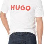 تي شيرت بأكمام قصيرة وشعار مطبوع للرجال من هوجو