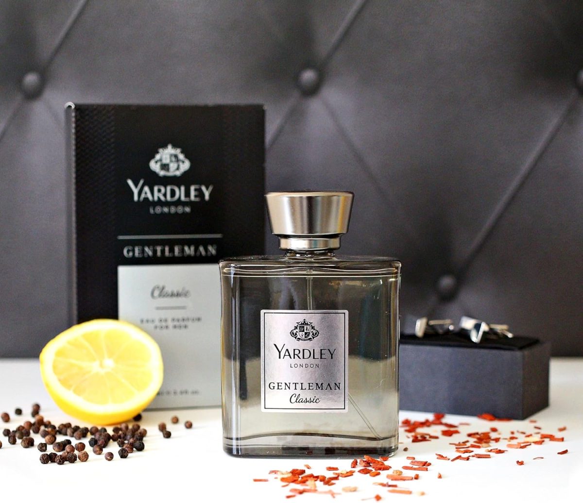 ⁦عطر جنتلمان كلاسيك فاخر او دي بارفان من ياردلي برائحة الحمضيات والفلفل الاسود ومزيج حار من الهال، 100 مل⁩ - الصورة ⁦3⁩