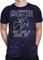 تي شيرت رجالي Led Zeppelin USA Tour '77، أسود