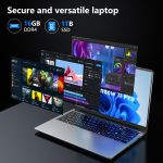 ⁦لابتوب العاب N95 (حتى 3.4GHz)، شاشة FHD 16 انش (1920 × 1200)، 16GB RAM 1TB SSD، بلوتوث، كيبورد باضاءة خلفية، ويندوز 11 برو⁩ - الصورة ⁦3⁩