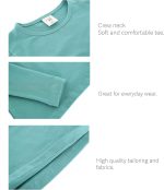 ⁦Lilax girls Long Sleeve Shirts for Girls Crew⁩ - الصورة ⁦3⁩