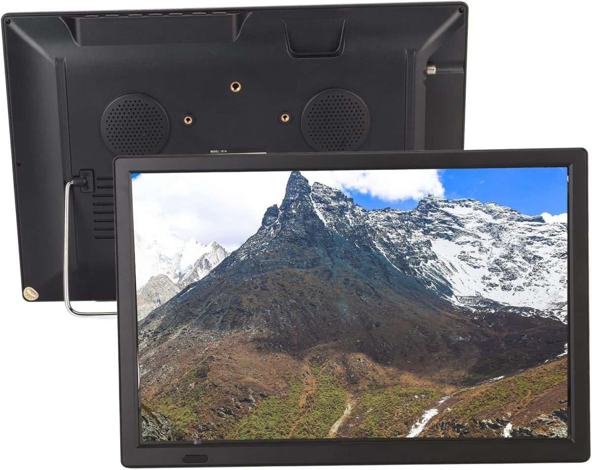 ⁦Yoidesu Portable LED TV 16 Inch, Digital TV 1080P with ATSC Tuner, Rechargeable Car TV LED Monitor Wide Screen Television, HDMI, USB, AV Input, Monitor, 4fgq5yza21⁩ - الصورة ⁦9⁩