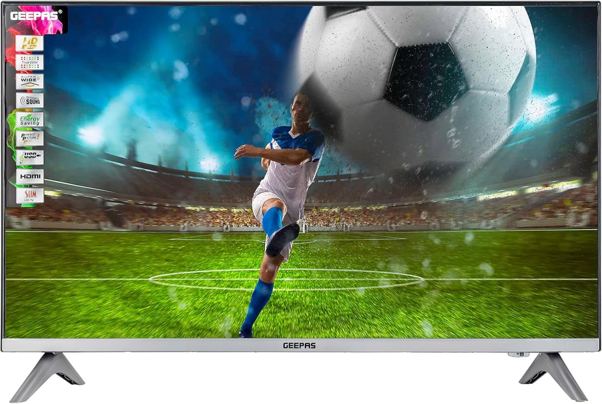 جيباس تلفزيون LED رفيع GLED3201EHD مقاس 32 بوصة مع جهاز تحكم عن بعد ومنافذ HDMI وUSB ووضع ايه في ومقبس موبايل ومدخل صوت للكمبيوتر ومنفذ VGA وتقنية توفير الطاقة وصوت ديناميكي وكفالة لمدة عام من الشركة
