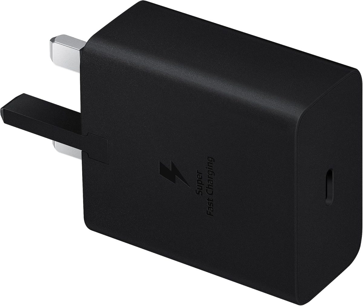 سامسونج محول سفر رسمي من جالاكسي 45 واط، شحن فائق السرعة (قابس المملكة المتحدة مع كابل USB نوع سي)، اسود