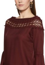 ⁦بلوزة بقصة عادية ولون واحد للنساء من كريف⁩ - الصورة ⁦4⁩