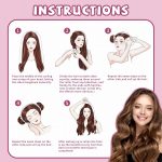 ⁦اداة تجعيد شعر مطورة بدون حرارة، مع صندوق هدايا، عصابة راس مخملية لتجعيد الشعر بدون رائحة، لتجعيد الشعر بدون حرارة للشعر المتوسط والطويل (اسود)⁩ - الصورة ⁦5⁩