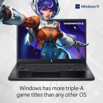 ⁦ايسر لابتوب العاب نيترو في بمعالج AMD رايزن 5 7535HS سداسي النواة وبطاقة رسومات انفيديا جيفورس RTX 4050 وشاشة 15.6 انش FHD IPS 144Hz وDDR5 8GB وSSD 512GB وواي فاي 6 وكيبورد باضاءة خلفية ANV15-41-R5N6⁩ - الصورة ⁦2⁩