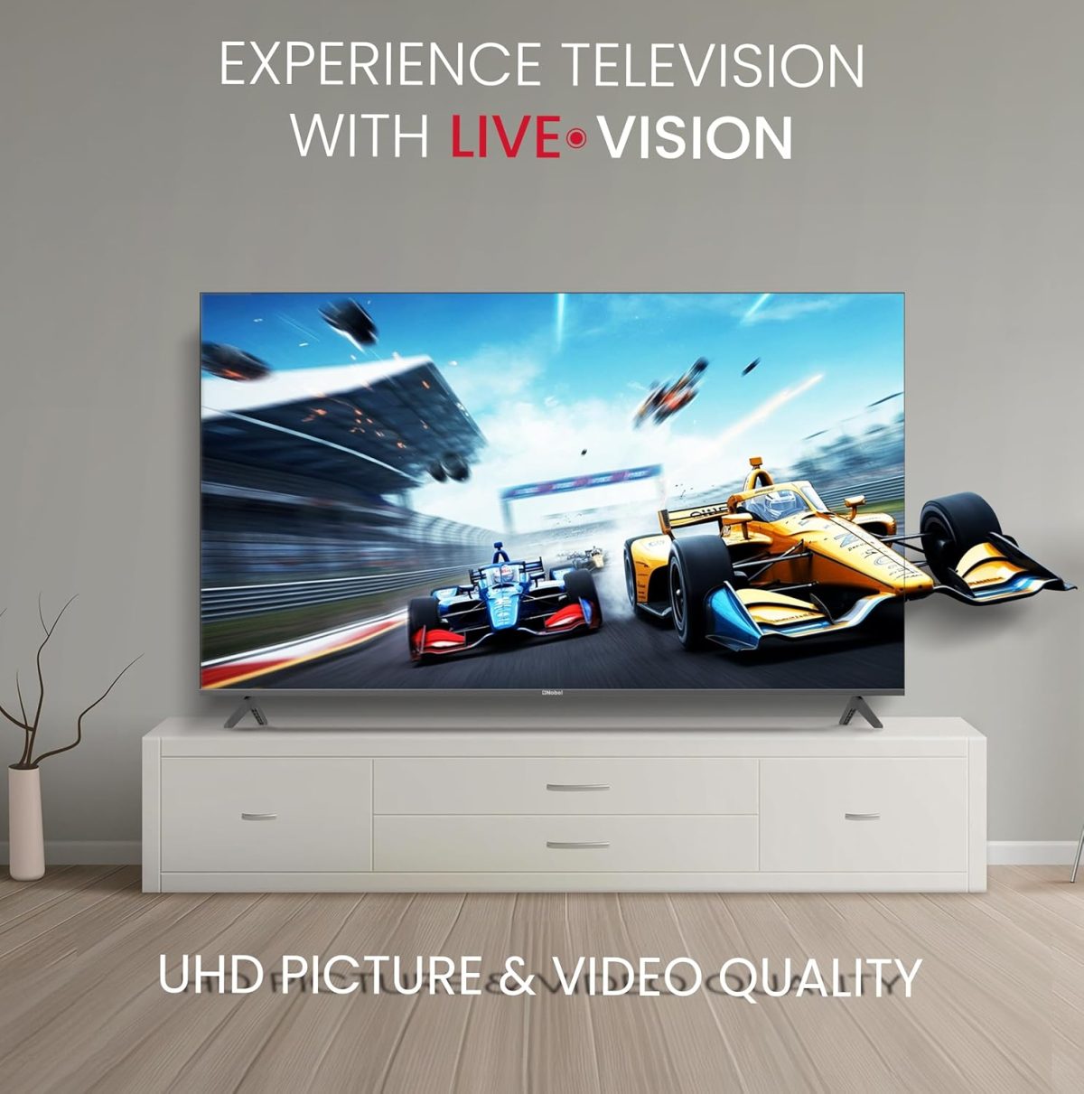 ⁦Nobel 85-Inch 4K UHD Google TV Smart TV, Dolby Sound & Voice Control, Android 14, Netflix YouTube Prime, Wi-Fi & Bluetooth Connectivity – UHD85G⁩ - الصورة ⁦5⁩