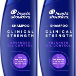 هيد اند شولدرز شامبو قشرة الرأس من كلينيكال عبوة مزدوجة، قوة الوصفة الطبية، التحكم في الزيت والتقشر، تخفيف التهاب الجلد الدهني، الحمضيات، 13.5 اونصة سائلة لكل عبوة (مجموعة من قطعتين)