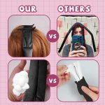 ⁦اداة تجعيد شعر مطورة بدون حرارة، مع صندوق هدايا، عصابة راس مخملية لتجعيد الشعر بدون رائحة، لتجعيد الشعر بدون حرارة للشعر المتوسط والطويل (اسود)⁩ - الصورة ⁦3⁩