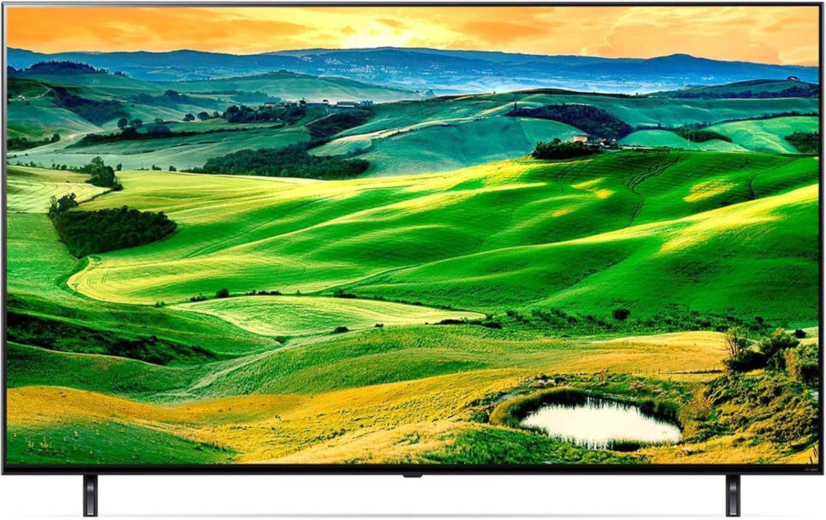 ⁦LG تلفزيون كيو نيد سمارت 4 كيه 86 بوصة سلسلة QNED80، تصميم شاشة سينما 4 كيه اكتيف HDR ويب او اس 22 مع تقنية الذكاء الاصطناعي ثينك كيو، اسود⁩ - الصورة ⁦2⁩