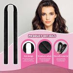 ⁦اداة تجعيد شعر مطورة بدون حرارة، مع صندوق هدايا، عصابة راس مخملية لتجعيد الشعر بدون رائحة، لتجعيد الشعر بدون حرارة للشعر المتوسط والطويل (اسود)⁩ - الصورة ⁦2⁩