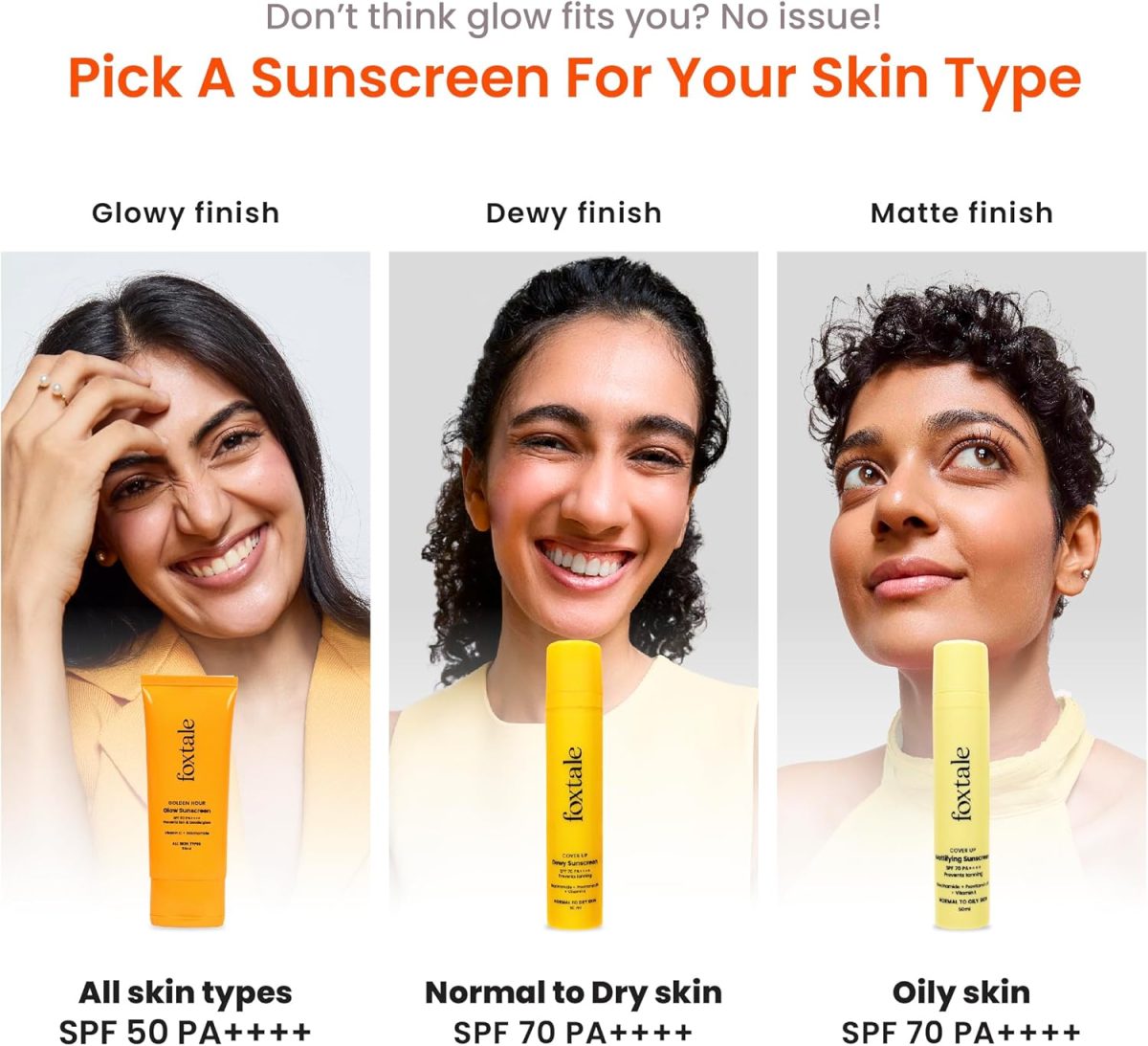 ⁦Foxtale SPF 70 Niacinamide Dewy Sunscreen with PA++++ For Dewy Sun Protection|Prevents Tan|Lightenweight, Non Greasy, No White Cast|Anti-Tan Formula|For Men & Women|For all skin type,50 Ml⁩ - الصورة ⁦7⁩