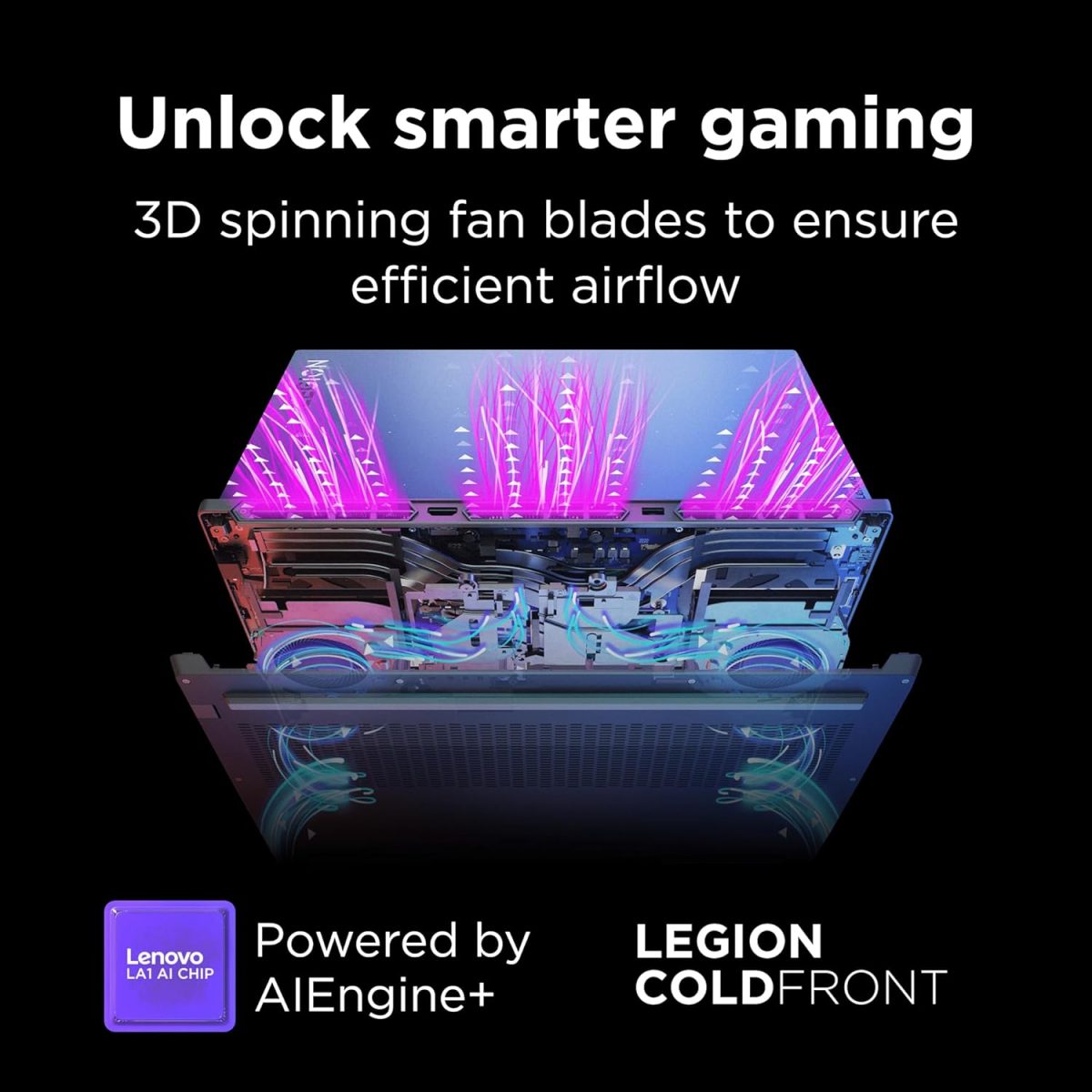 ⁦لينوفو لابتوب العاب ليجن 5i - انفيديا جيفورس RTX 4070 8G - شاشة WQXGA 16 انش - انتل كور i7-14650HX - ذاكرة RAM 32GB - SSD 512GB - ويندوز 11 هوم - رمادي لونا⁩ - الصورة ⁦3⁩
