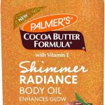 بالمرز زيت جسم لامع بتركيبة زبدة الكاكاو مع فيتامين E، 5.1 اونصة سائلة، زيت الجسم راديانس للبشرة المتوهجة، يعزز درجات اللون الداكنة والتسمير، مرطب