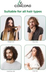 ⁦كونكورد مشط يدوي الصنع 3.5 انش، مشط قمل | مشط باسنان متباعدة (عريضة ودقيقة) باسنان مستديرة | مشط مضاد للكهرباء الساكنة للشعر الرطب او الجاف لجميع انواع الشعر | صنع في الهند⁩ - الصورة ⁦8⁩
