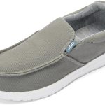 حذاء لوفر سهل الارتداء بدون استخدام اليدين للرجال من رييكا بعرض عريض - حذاء قارب مريح وخفيف الوزن من القماش غير قابل للانزلاق للمشي