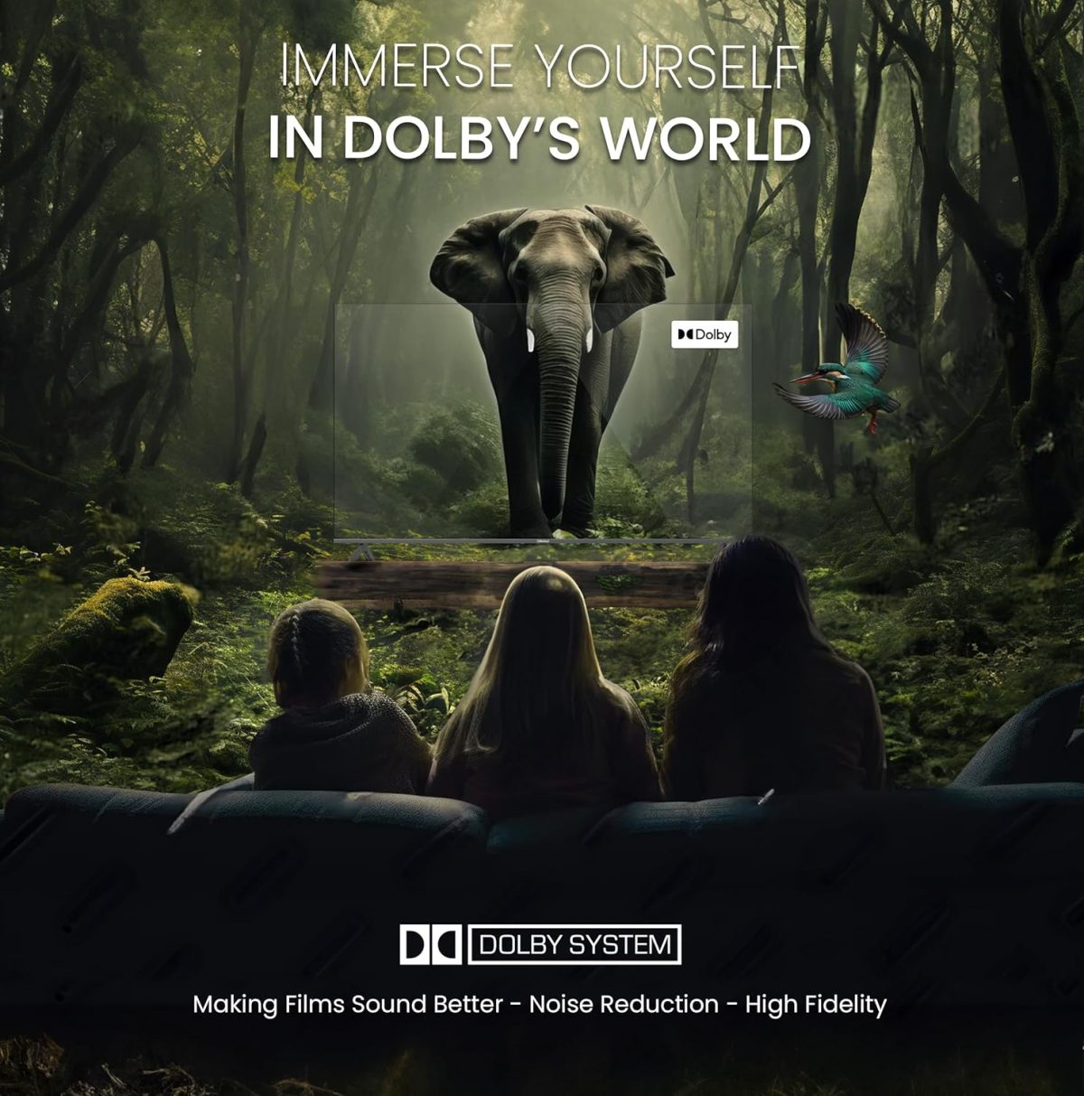 ⁦Nobel 85-Inch 4K UHD Google TV Smart TV, Dolby Sound & Voice Control, Android 14, Netflix YouTube Prime, Wi-Fi & Bluetooth Connectivity – UHD85G⁩ - الصورة ⁦7⁩