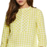 بلوزة بنقشه مربعات وقصة عادية للنساء من ستايلفيل.ان