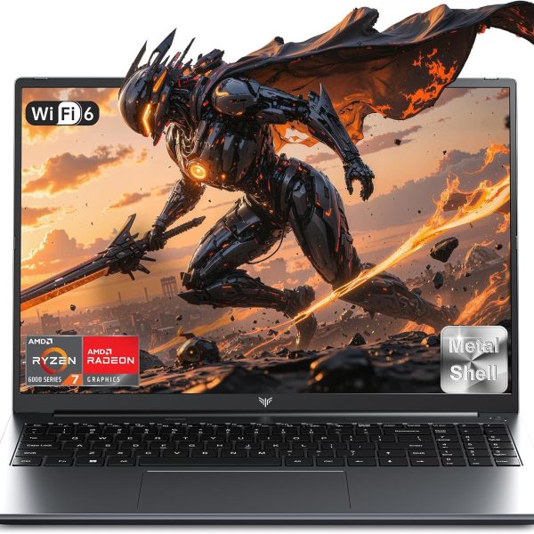 لابتوب العاب كايجر 2025 بمعالج AMD رايزن 7 6800H (8C/16T حتى 4.70GHz)، 16GB DDR5 512GB NVMe SSD، حتى 4TB، شاشة FHD 16 انش، واي فاي 6، كيبورد باضاءة خلفية، نوع C، مراوح مزدوجة
