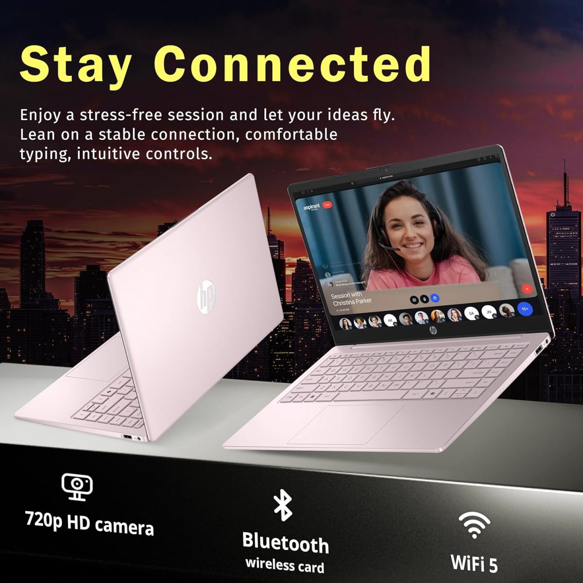 ⁦HP لابتوب ستريم 14 انش HD، معالج انتل N150، ذاكرة RAM 16GB، تخزين 1.16TB (مجموعة قاعدة شحن 128GB UFS+1.03TB)، بطاقة رسومات انتل، كاميرا ويب، واي فاي 6، اوفيس 365 لمدة عام، كوبايلوت، شحن سريع، ويندوز⁩ - الصورة ⁦6⁩