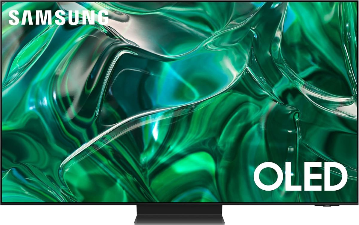 سامسونج تلفزيون ذكي 65 بوصة OLED 4K S95C سلسلة كوانتوم HDR مع دولبي اتموس، صوت تتبع الاجسام، كيو سيمفوني، موشن اكسليراتور تربو برو، موزع الالعاب، اليكسا مدمج (QN65S95C)، اسود تيتان