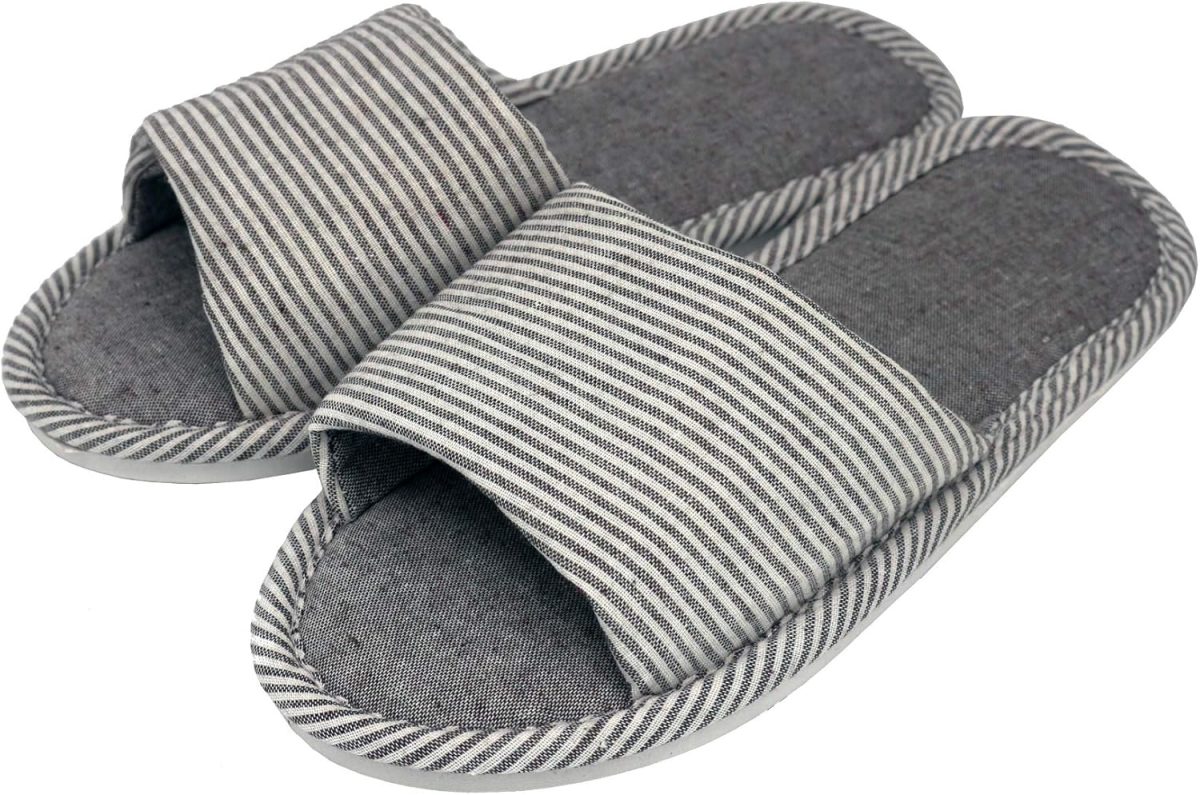 APIKA Men Casual Cotton Flax Anti-Slip Slipper