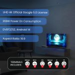 ⁦Nobel 85-Inch 4K UHD Google TV Smart TV, Dolby Sound & Voice Control, Android 14, Netflix YouTube Prime, Wi-Fi & Bluetooth Connectivity – UHD85G⁩ - الصورة ⁦8⁩