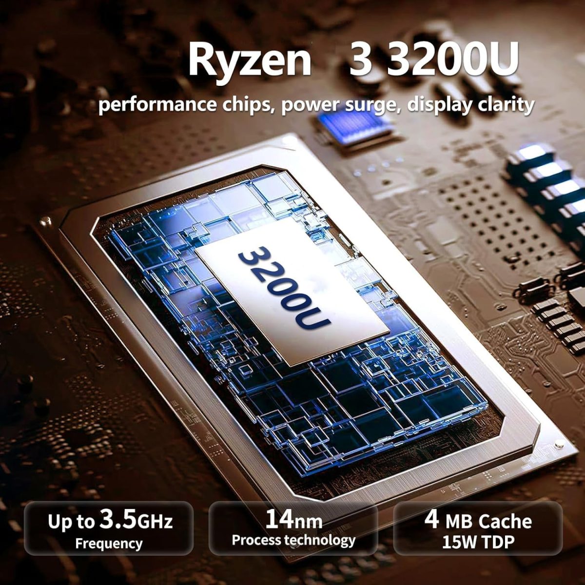 ⁦لابتوب العاب 2 في 1 بشاشة لمس 15.6 انش ومعالج AMD R3-3200U (حتى 3.5GHz) وRAM 16GB وSSD 512GB RJ45 وواي فاي 5 وبلوتوث 5.1 وHDMI وكيبورد باضاءة خلفية AMD راديون فيجا 3 ويندوز 11 برو من دانهو⁩ - الصورة ⁦3⁩