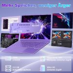 ⁦لابتوب العاب نوتود 16 انش ويندوز 11 12+512GB SSD متوافق مع لابتوب 2TB (HDD-2TB) 1920x1200 رباعي النواة سيليرون N5095 (حتى 2.9GHz) مع لوحة مفاتيح رقمية نوع C⁩ - الصورة ⁦3⁩