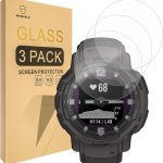 مستر شيلد واقي شاشة لجارمين انستنكت كروس اوفر تكتيكي سولار/انستينكت كروس اوفر / انستينكت كروس اوفر من الزجاج المقسى الشمسي [صلابة 9] [3 قطع] شاشة حماية خالية من الفقاعات