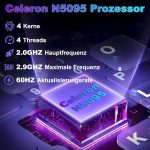 ⁦لابتوب العاب نوتود 16 انش ويندوز 11 12+512GB SSD متوافق مع لابتوب 2TB (HDD-2TB) 1920x1200 رباعي النواة سيليرون N5095 (حتى 2.9GHz) مع لوحة مفاتيح رقمية نوع C⁩ - الصورة ⁦2⁩