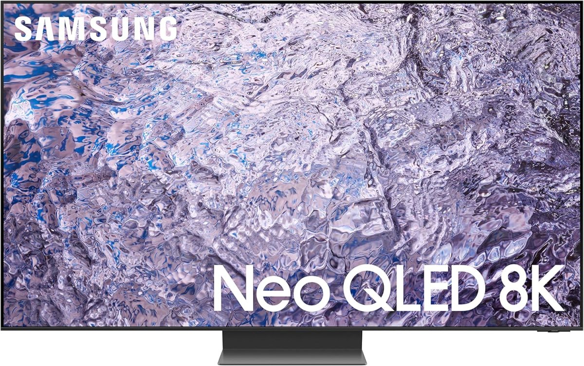 سامسونج تلفزيون ذكي نيو QLED 8K، 75 بوصة، اسود تيتان، تقنية كوانتوم ماتريكس برو، دقة 8K، او تي اس بلس، QA75QN800C - 2023 - اصدار عالمي