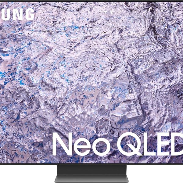 سامسونج تلفزيون ذكي نيو QLED 8K، 75 بوصة، اسود تيتان، تقنية كوانتوم ماتريكس برو، دقة 8K، او تي اس بلس، QA75QN800C - 2023 - اصدار عالمي