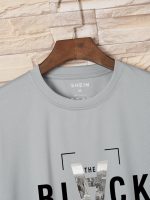 ⁦Lymio Men T-Shirt || T-Shirt for Men || Printed T Shirt || T-Shirt (B-Black)⁩ - الصورة ⁦4⁩