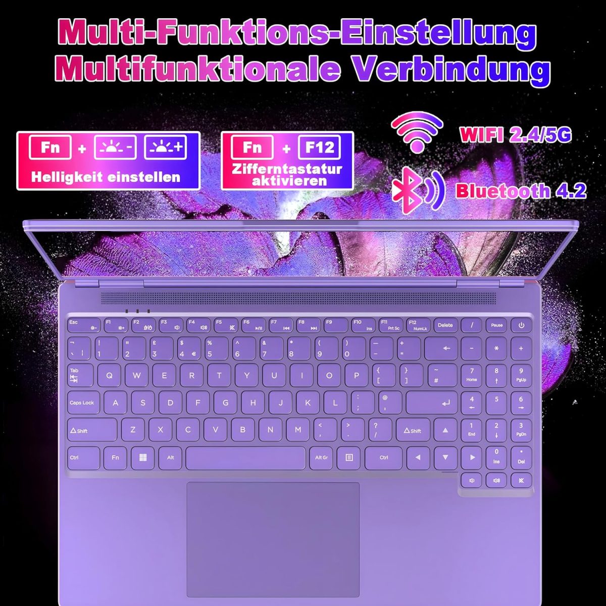 ⁦لابتوب العاب نوتود 16 انش ويندوز 11 12+512GB SSD متوافق مع لابتوب 2TB (HDD-2TB) 1920x1200 رباعي النواة سيليرون N5095 (حتى 2.9GHz) مع لوحة مفاتيح رقمية نوع C⁩ - الصورة ⁦6⁩