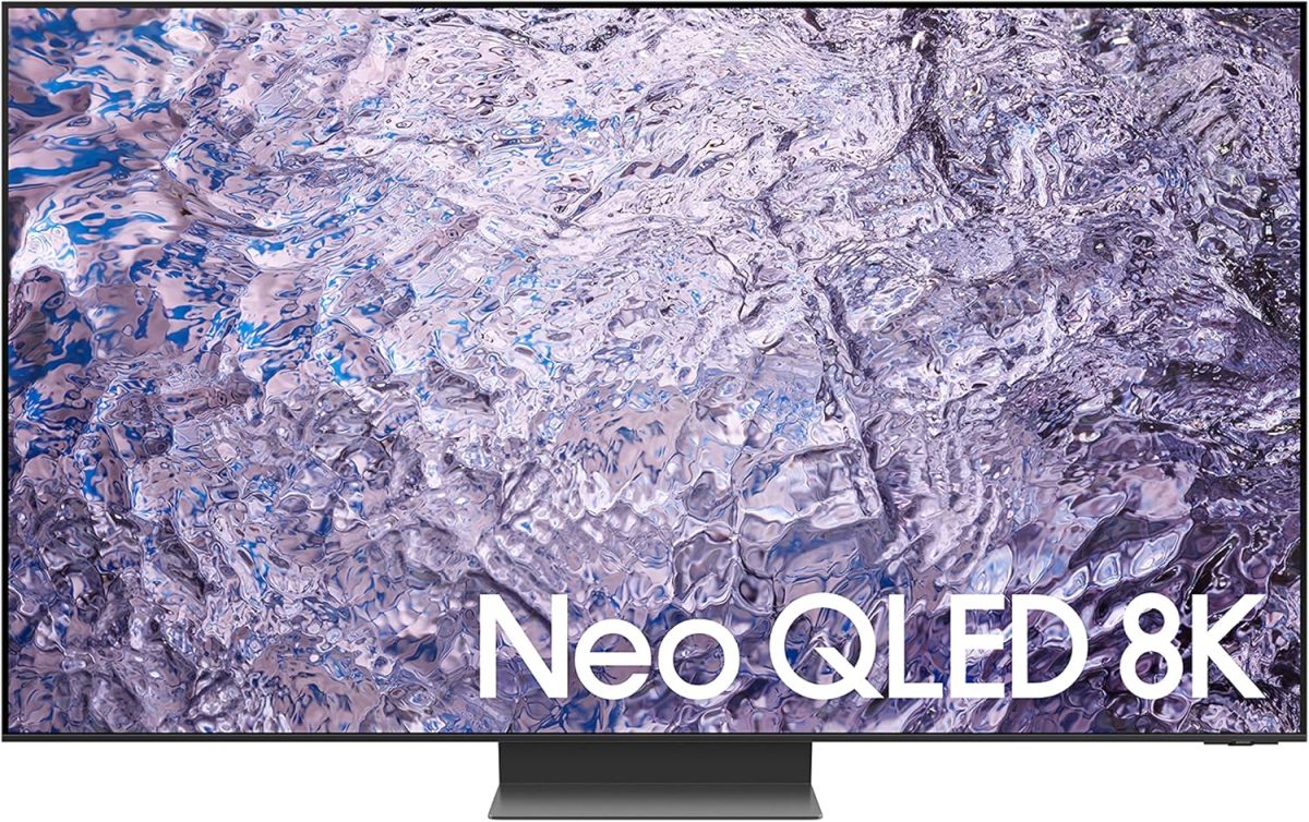 سامسونج تلفزيون ذكي نيو QLED 8K، 65 بوصة، اسود تيتان، تقنية كوانتوم ماتريكس برو، دقة 8K، او تي اس بلس، QA65QN800C - 2023 - اصدار عالمي