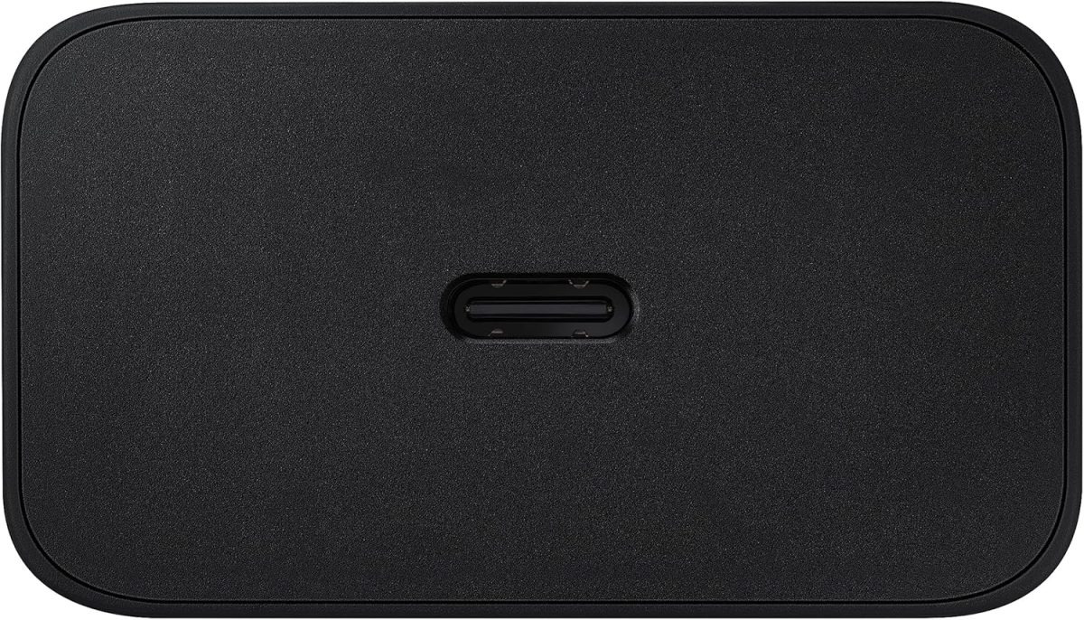 ⁦سامسونج محول سفر رسمي من جالاكسي 45 واط، شحن فائق السرعة (قابس المملكة المتحدة مع كابل USB نوع سي)، اسود⁩ - الصورة ⁦3⁩