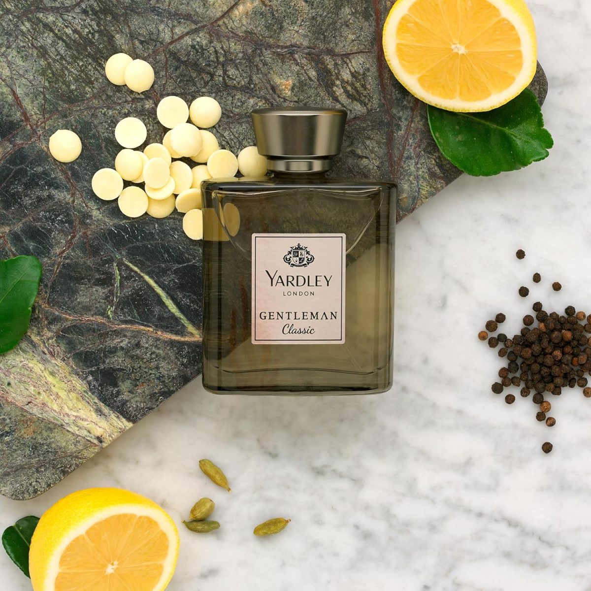 ⁦عطر جنتلمان كلاسيك فاخر او دي بارفان من ياردلي برائحة الحمضيات والفلفل الاسود ومزيج حار من الهال، 100 مل⁩ - الصورة ⁦2⁩