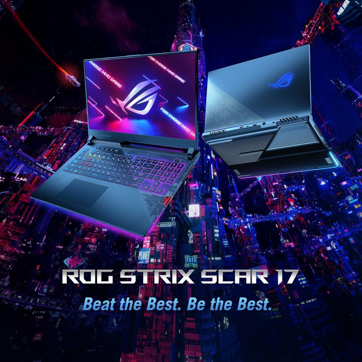 ⁦اسس لابتوب العاب روج ستريكس سكار 17 بشاشة FHD IPS 17.3 انش 360Hz ومعالج AMD رايزن 9 5900HX وذاكرة RAM DDR4 64GB وSSD 1TB وانفيديا جيفورس RTX 3080 وكيبورد RGB انجليزي امريكي ميكانيكي لكل مفتاح وويندوز⁩ - الصورة ⁦2⁩