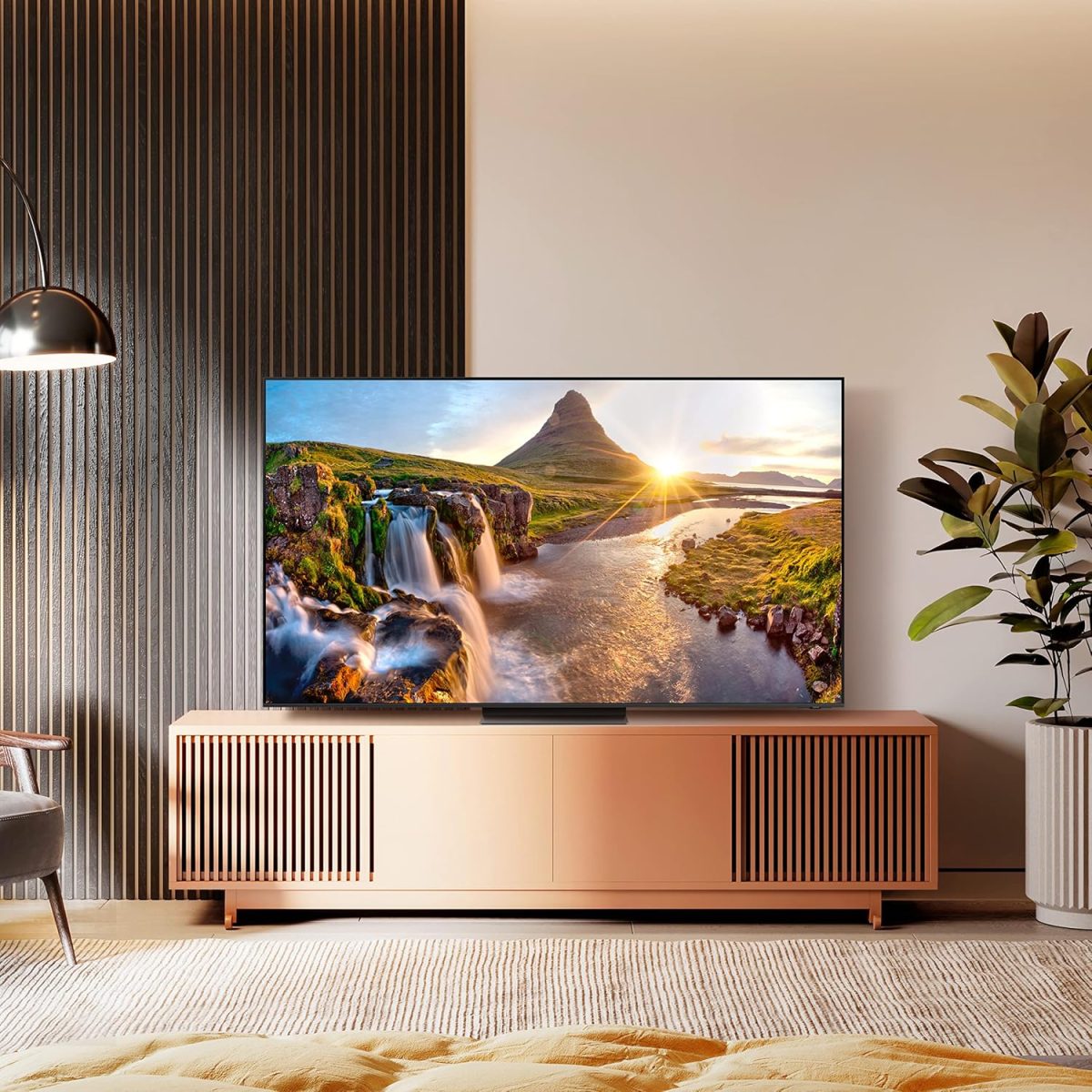 ⁦سامسونج تلفزيون نيو QLED مقاس 85 بوصة، QN800C، بدقة 8 كيه، ميني LED، تقنية كوانتوم ماتريكس برو، تصميم انفينيتي ون، دولبي اتموس، تلفزيون تايزن الذكي، QA85QN800CUXZN (2023 - نسخة الامارات العربية⁩ - الصورة ⁦4⁩