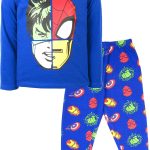 مارفيل طقم بيجامة افينجرز الرسمي | متوفر لعمر 3-10 سنوات | بيجامات افينجرز باكمام طويلة | زي تنكري من القطن بنسبة 100% | منتج رسمي | هدية للاولاد والبنات