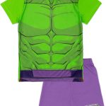 مارفيل طقم بيجامة للاولاد من افينجرز | طقم بيجاما مكون من تي شيرت وشورت للاطفال | زي نوم | بيجامة كاملة بنمط البطل الخارق للاطفال | ملابس مريحة مريحة