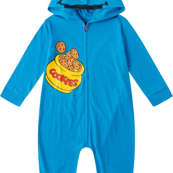 سالوبيت للأطفال حديثي الولادة والأطفال الصغار مطبوع عليه Elmo أو Cookie Monster من Sesame Street Boys