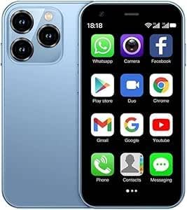 هاتف ذكي صغير XS15 من سويس 3G غير مقفل بشاشة لمس 3.0 انش وبطارية 1000mAh 8.1 الترا، 2GB+16GB (ازرق)