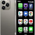 هاتف ذكي صغير XS15 من سويس 3G غير مقفل بشاشة لمس 3.0 انش وبطارية 1000mAh 8.1 الترا، 2GB+16GB (رمادي)