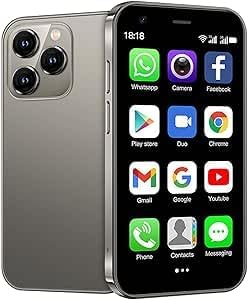 هاتف ذكي صغير XS15 من سويس 3G غير مقفل بشاشة لمس 3.0 انش وبطارية 1000mAh 8.1 الترا، 2GB+16GB (رمادي)